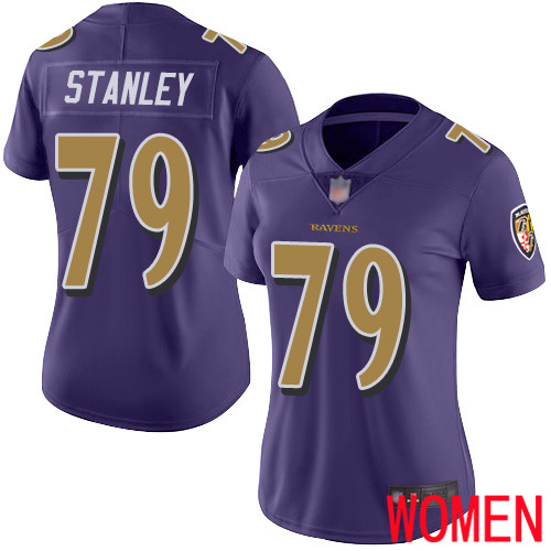 Baltimore Ravens Limited Purple Women Ronnie Stanley Jersey NFL Football 79 Rush Vapor Untouchable